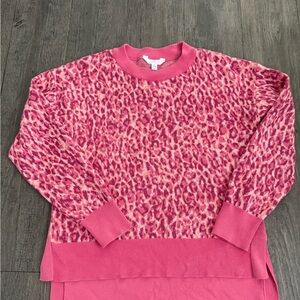 Pink Leopard Print Sweater
